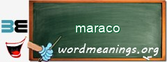 WordMeaning blackboard for maraco